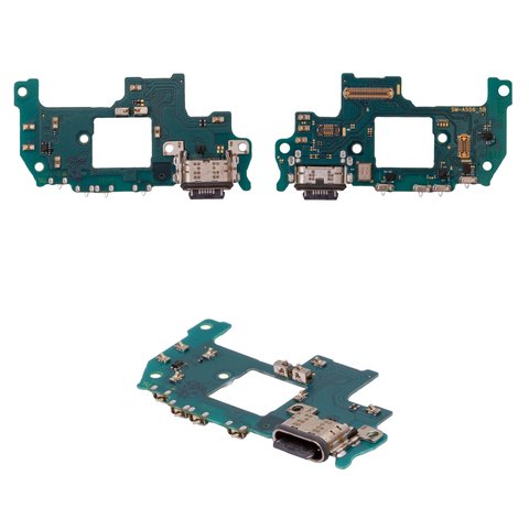 Шлейф для Samsung A556 Galaxy A55, коннектора зарядки, с микрофоном, с компонентами, Original PRC , плата зарядки