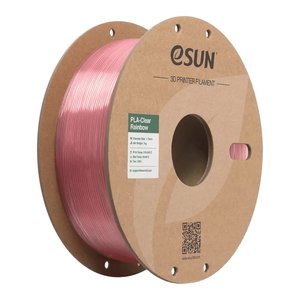 Филамент для 3D принтера eSUN PLA Clear Rainbow Pink Crystal, 1 кг