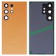 Задняя панель корпуса для Samsung S928 Galaxy S24 Ultra, оранжевая, со стеклом камеры, Original (PRC), titanium orange