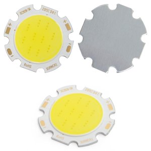 COB LED Chip 5 W (cold white, 450 lm, 28 mm, 300 mA, 15-17 V) COB LED Chip 5 W (cold white, 450 lm, 28 mm, 300 mA, 15-17 V)